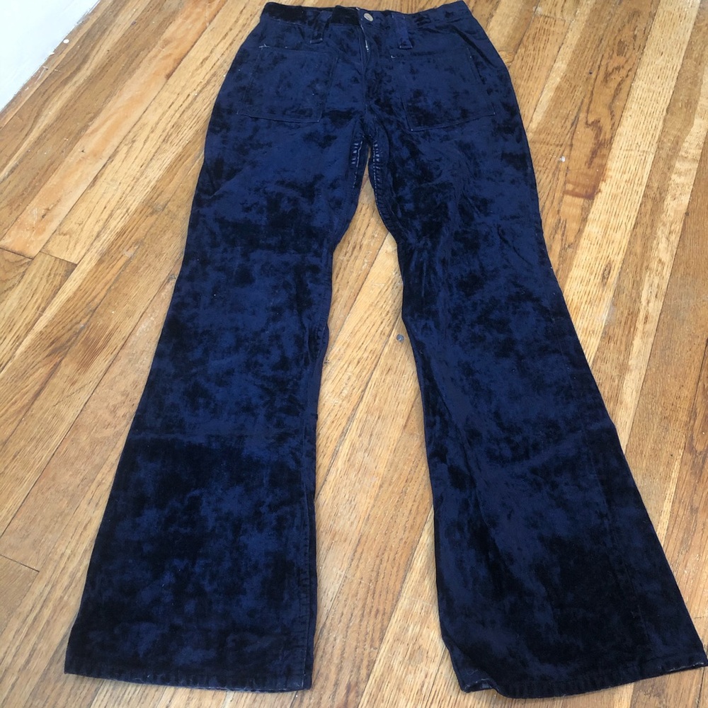 Vintage Wrangler Crushed Velvet Flared Pants
